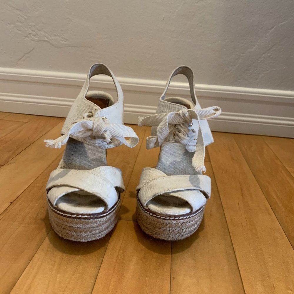 Tory Burch Lace Up Espadrille Size 8